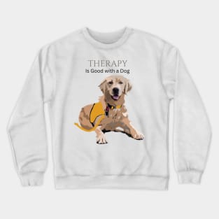 Therapy Dog Yellow Crewneck Sweatshirt